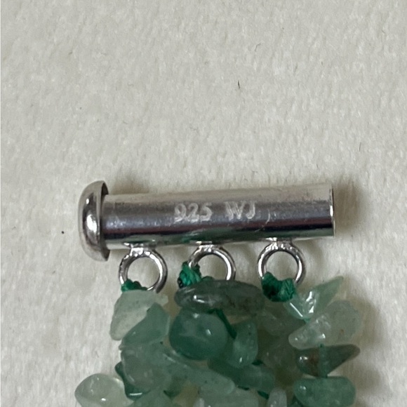 Necklacece-Avertine nugget, NWOT, shades of green, 18”, 925 clasp, wtg 2.8 oz. - Picture 11 of 14